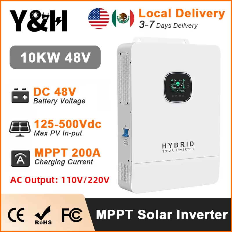 Split Phase Inverter 10Kw 110V 220V - Y&H 10KW عاكس للطاقة الشمسية الهجين