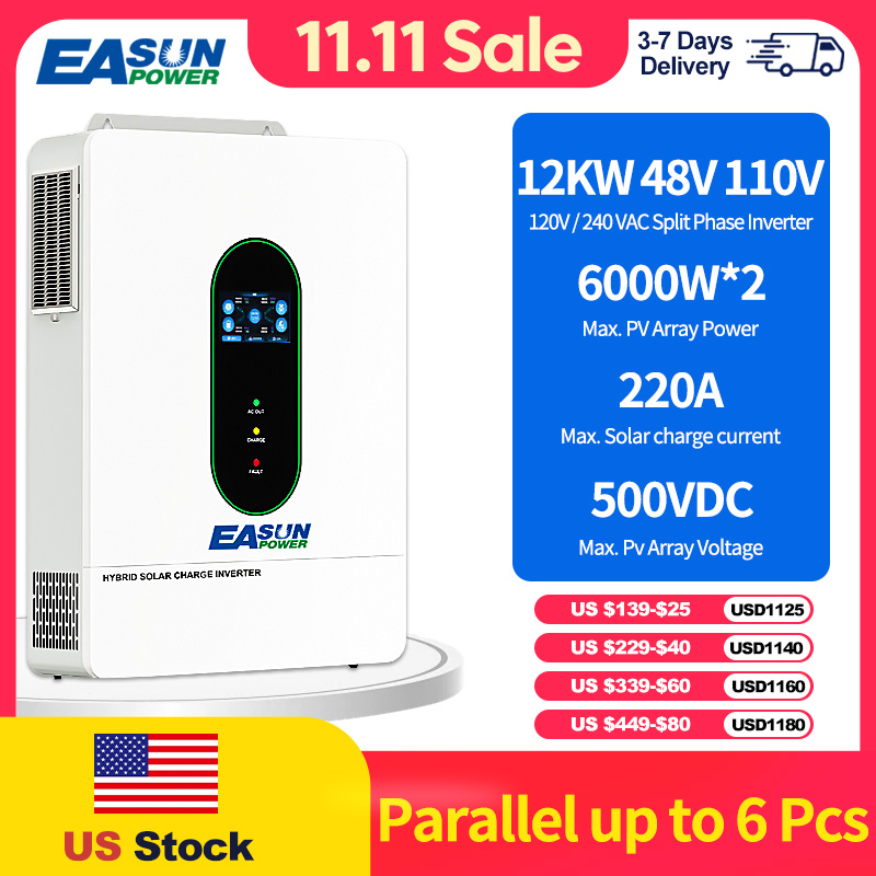 Grid Tie Inverter Limiter 2000W - EASUN US 12KW 12000W عاكس شمسي