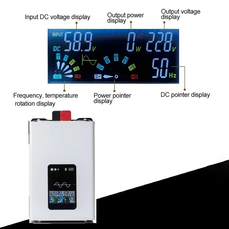 محول موجة جيبية نقية 5000 واط  - مراجعة Pure Sine Wave Inverter 5000W 48V 220V وسعره