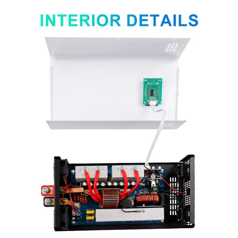 محول موجة جيبية نقية 5000 واط  - مراجعة Pure Sine Wave Inverter 5000W 48V 220V وسعره