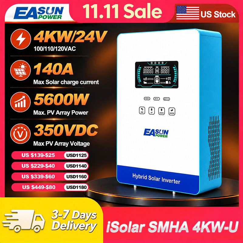 محول طاقة شمسية EASUN POWER بق - مراجعة Grid Tie Inverter Limiter 2000W وسعره