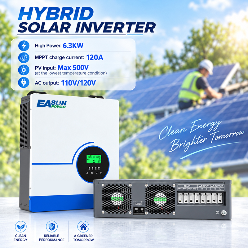 محول طاقة شمسية هجين EASUN POW - مراجعة Grid Tie Inverter Limiter 2000W وسعره