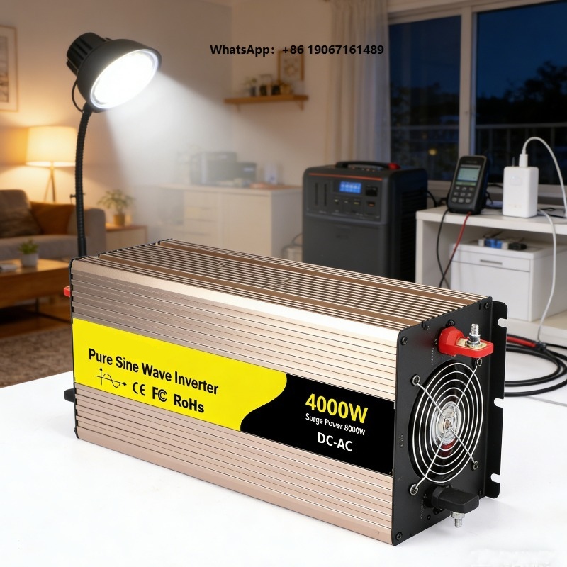 محول طاقة شمسية أحادي الطور بم - مراجعة Pure Sine Wave Inverter 5000W 48V 220V وسعره