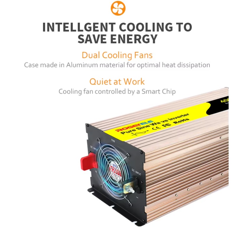 محول طاقة شمسية أحادي الطور بم - مراجعة Pure Sine Wave Inverter 5000W 48V 220V وسعره