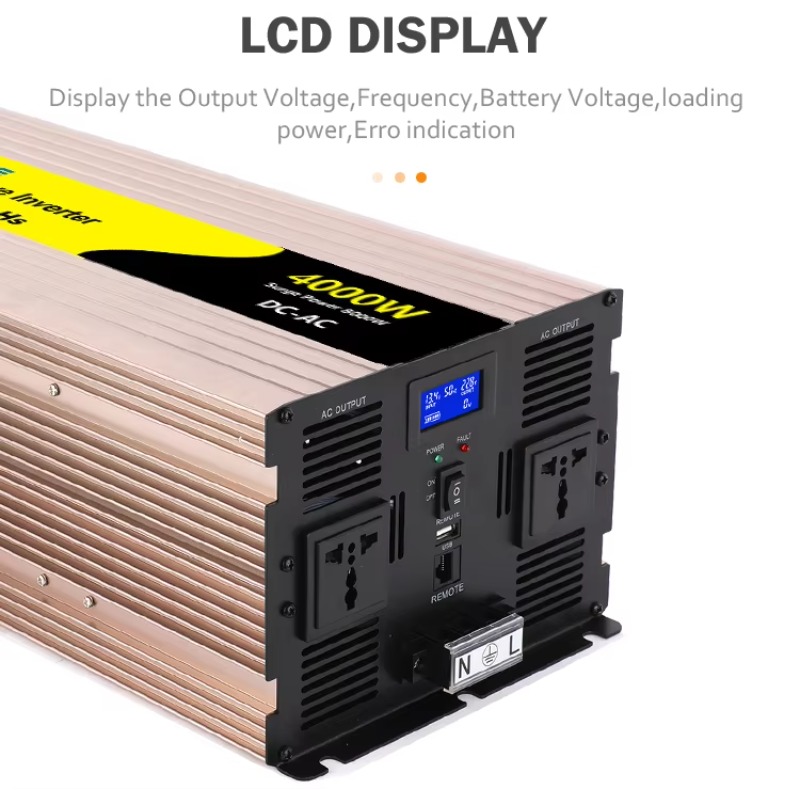 محول طاقة شمسية أحادي الطور بم - مراجعة Pure Sine Wave Inverter 5000W 48V 220V وسعره