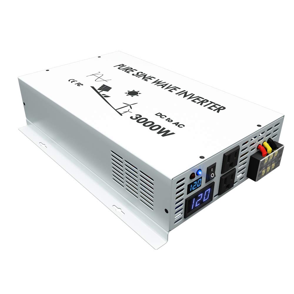 نقية شرط لموجة السلطة العاكس 3 - مراجعة Inverter Pure Sine Wave 60Hz 120V 3000W وسعره