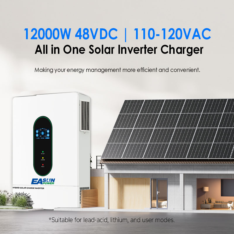 EASUN US 12KW 12000W عاكس شمسي - مراجعة Grid Tie Inverter Limiter 2000W وسعره