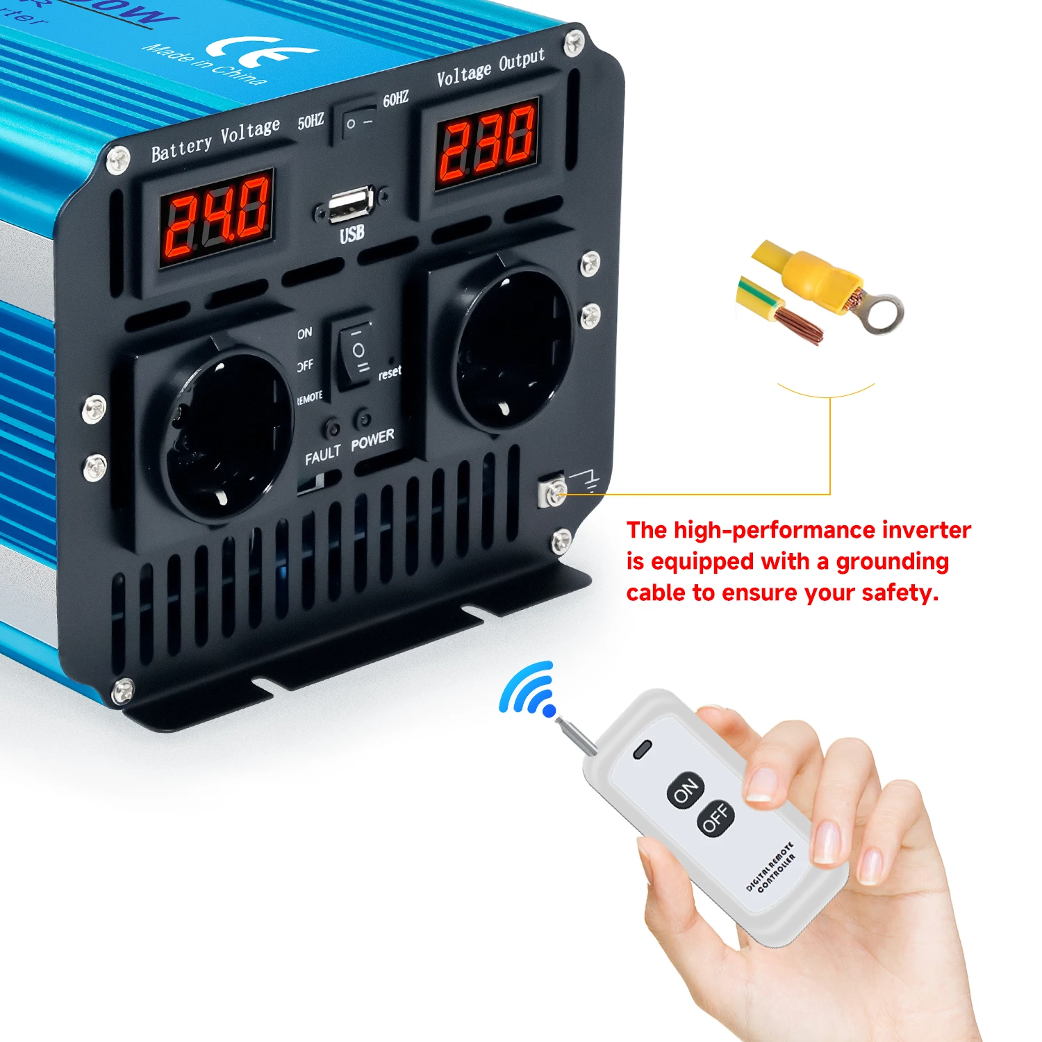 مولد تيار متردد بمحول موجة جيب - مراجعة Off Grid Solar Inverter 48V 6000W وسعره