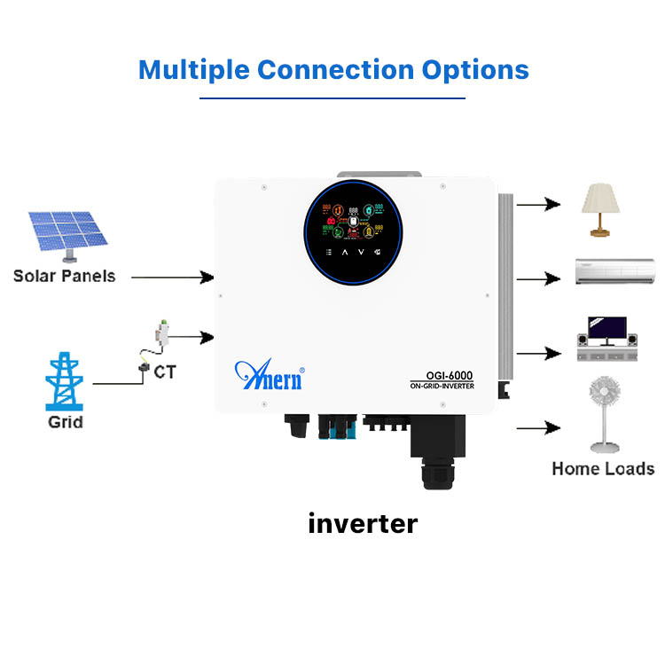 محول طاقة شمسية هجين عالي التر - مراجعة Off Grid Solar Inverter 48V 6000W وسعره