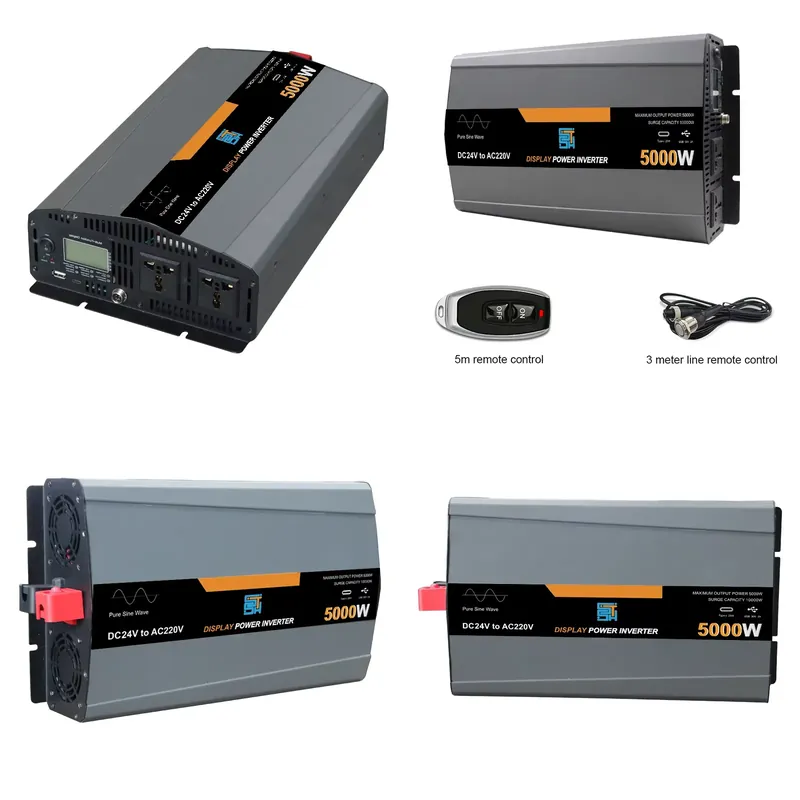 محول طاقة بتيار متردد نقي 110  - مراجعة Pure Sine Wave Inverter 5000W 48V 220V وسعره