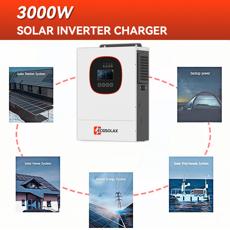محول طاقة شمسية هجين ECGSOLAX  - مراجعة Grid Tie Inverter Limiter 2000W وسعره